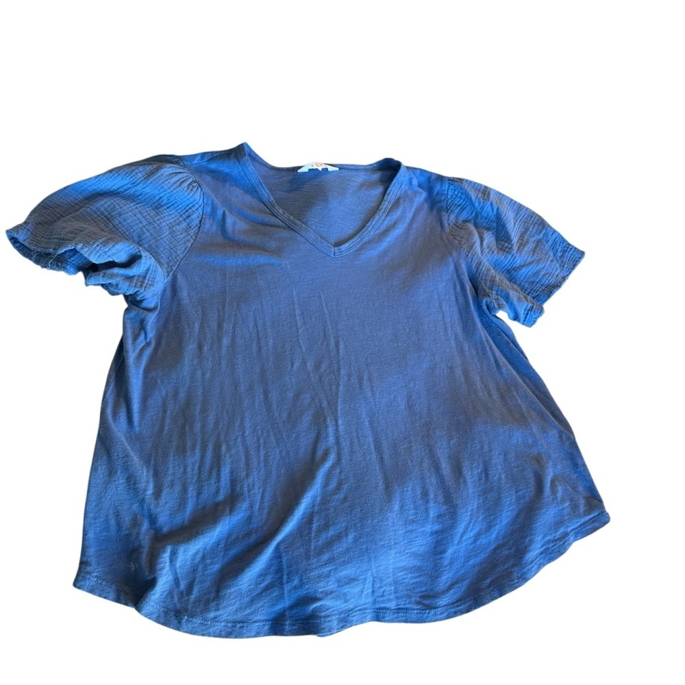 Time and Tru Blue Short Sleeve Tee